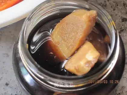 Ginger soaked in vinegar
