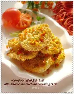 Salted crispy sesame lotus root slices