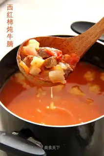 Stewed beef brisket with tomato