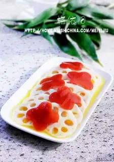 Orange juice lotus root slices