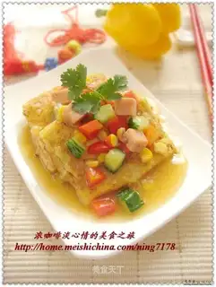 Five-colored fried tofu
