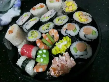 Homemade sushi rolls