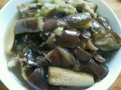 Meat and eggplant