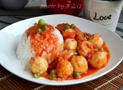 Cheesefishball rice