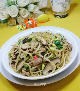 The mushrooms and the sprouts