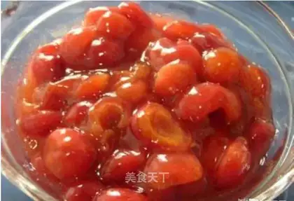 Homemade cherry sauce