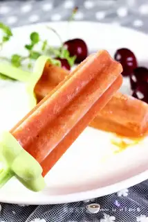 Cherry mango popsicle