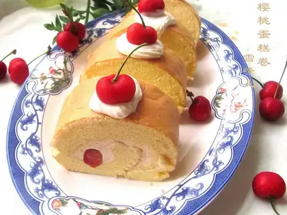 Cherry cream rolls