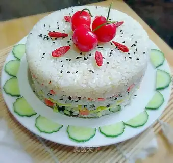 Creative sushi cake