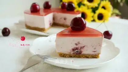 No cherry sauce cheesecake