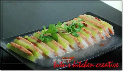 The chicken soup and the cucumber ham. Snippets