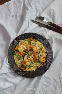 Vegetable cheese omelet
