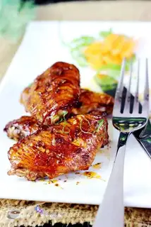 Roast chicken wings made by the privates