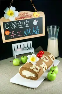 Bear-colored cake rolls