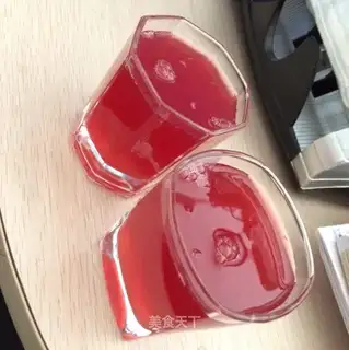 Ice cream and plum juice