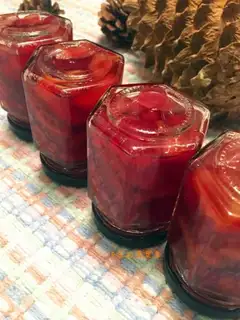 Homemade sugar cherries