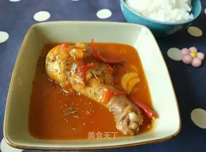 Red chicken leg