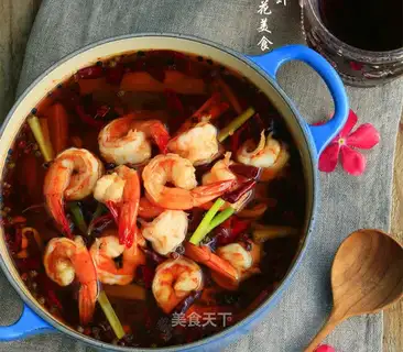Spicy, hot shrimp