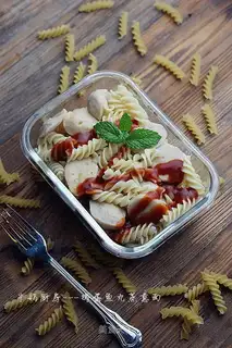 Eggfish balls steam pasta
