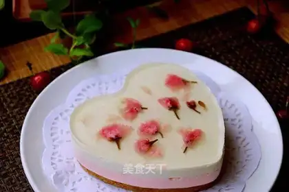 Romantic cherry blossom mousse