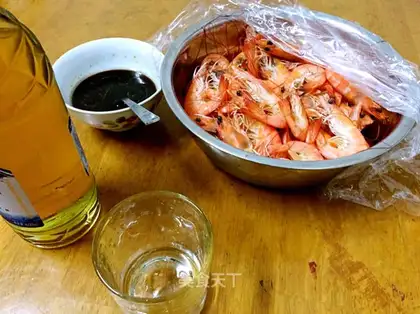 Ice-burned prawns