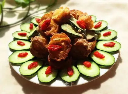 Oil-coated cucumber