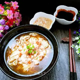 Three shrimp noodles