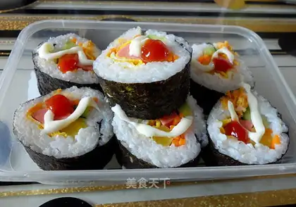 Homemade sushi