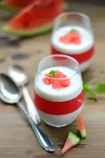 Milk watermelon pudding