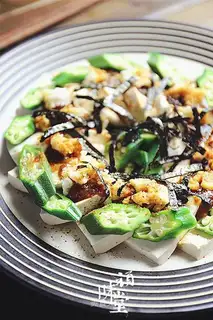 Autumn Mountain medicine mixed with cold tofu
