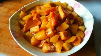 Curry meatball potatoes