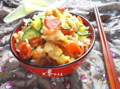 Five eggs of fried rice