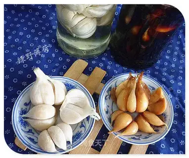 Double pickled garlic