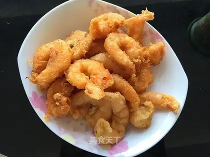 Fresh, soft, fried shrimp