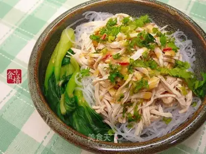 Roasted cream chicken silk salad