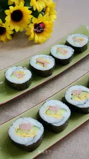 Red sausage sushi