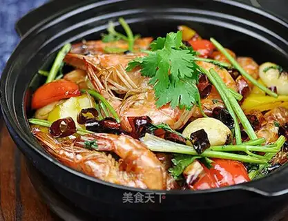 Spicy boiled shrimp