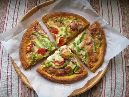 Pumpkin pie, bacon pizza