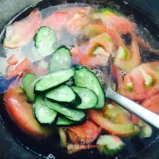 Healthy tomato egg soup