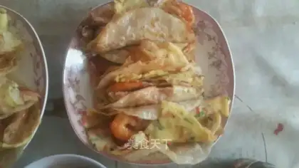 Chicken shrimp tail roll