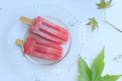 Watermelon lemon popsicle
