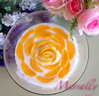 Homemade mango yogurt
