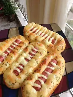 Onion hot dog