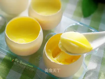 Shell egg pudding