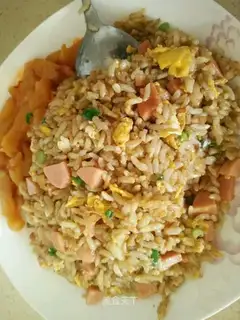 Soy ham and egg fried rice