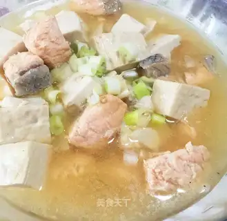 Tofu with salmon