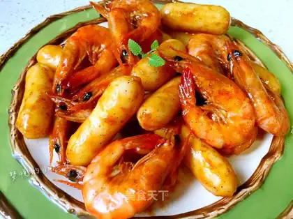 Cheese and shrimp