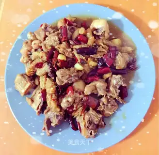 Corn and spicy chicken