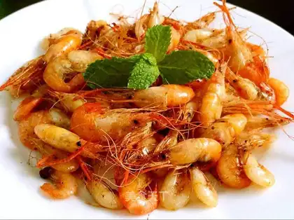 Pryapple salt, shrimp