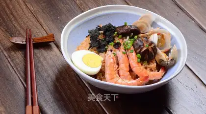 A pot of seafood